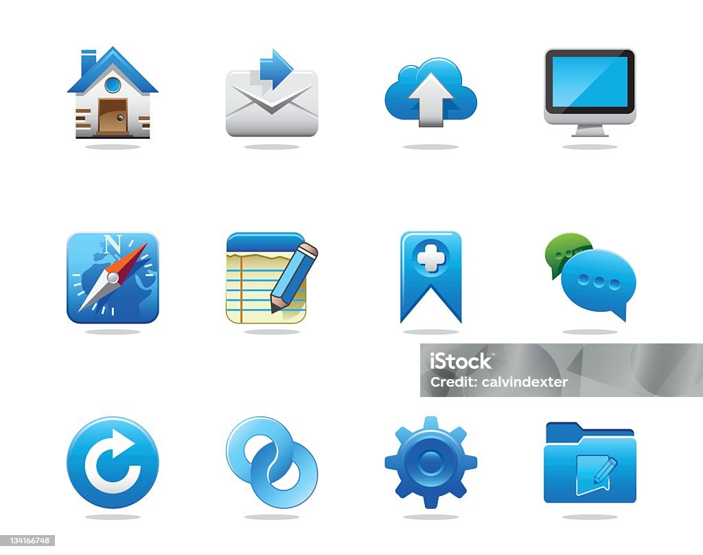 Internet and Website Icons - Grace Series Colorful and professional website and internet computer vector icons in EPS 8 format to use in websites, applications and all kinds of design projects. Desktop PC stock vector