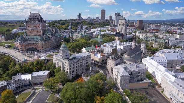 istock Vieux Quebec from the air 1341672128