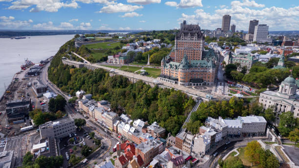 istock Vieux Quebec from the air 1341672134