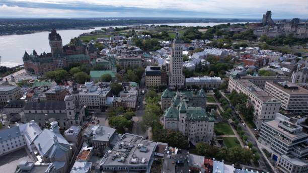 istock Vieux Quebec from the air 1341672177