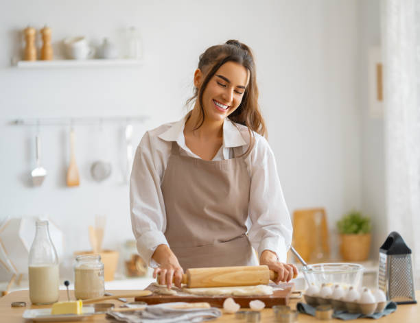 istock woman is preparing bakery. 1341673560