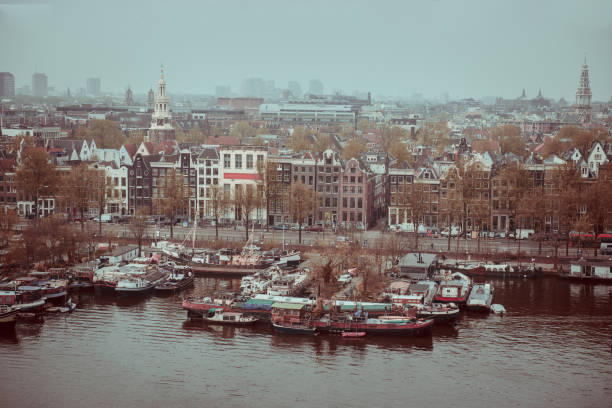 Gloomy Day And Amsterdam Shipyard, The Netherlands