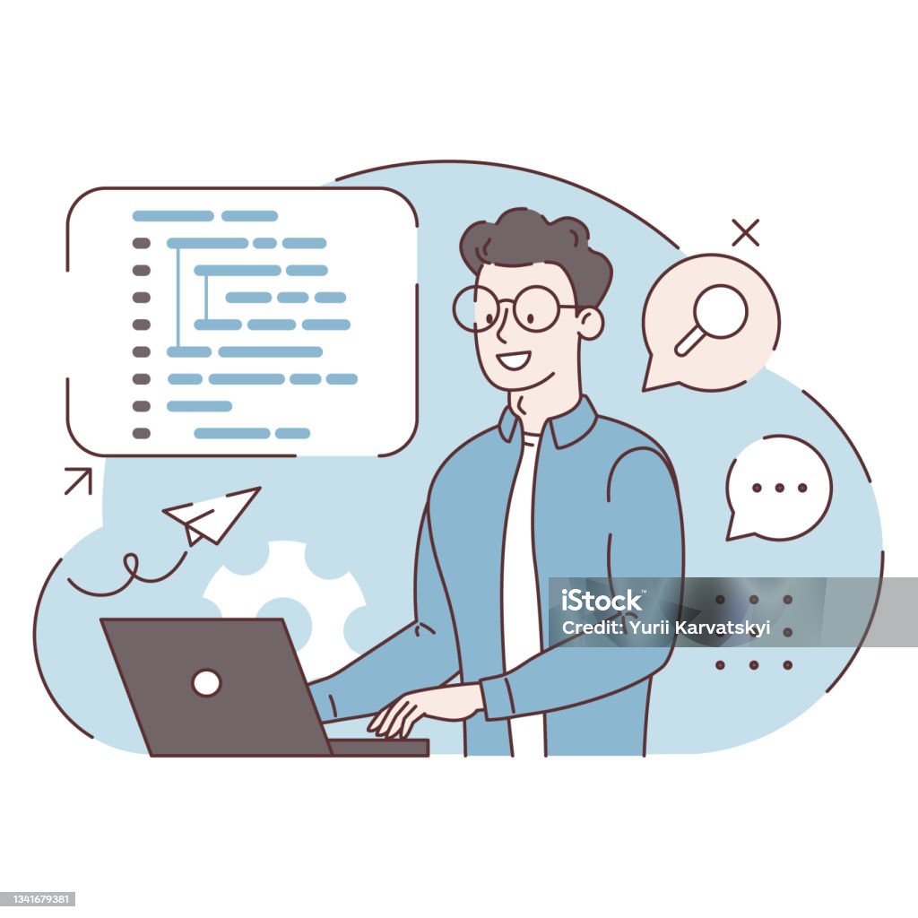 Concept Of Script Coding Programming A Programming Language Programmer ...