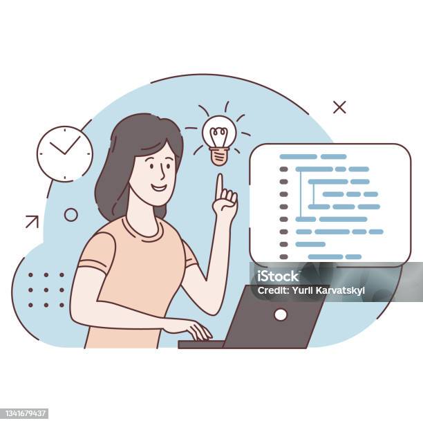 Concept Of Script Coding Programming A Programming Language Programmer ...
