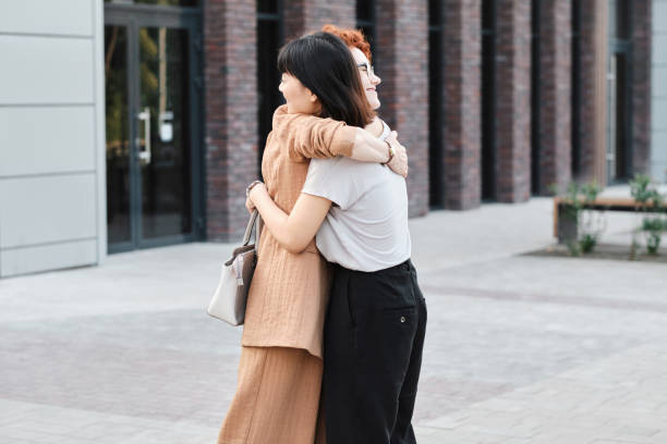 istock Best Friends Greeting Each Other 1341682668