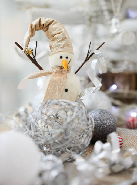 Shot of decorations on a table during Christmas time