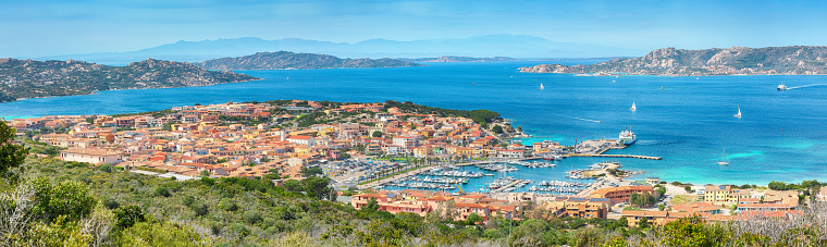 Breathtaking view on Palau port and La Maddalena island. Location: Palau, Province of Olbia-Tempio, Sardinia, Italy, Europe