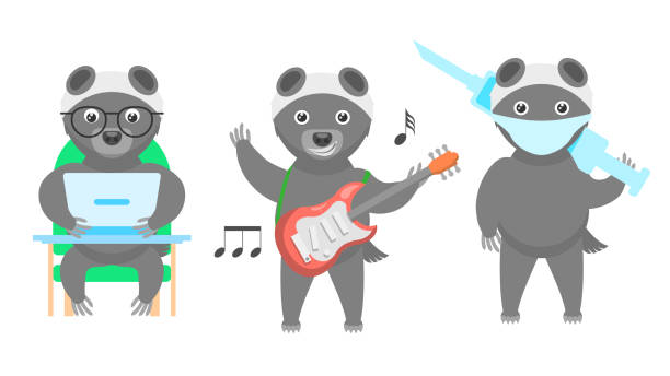 Set Abstract Collection Flat Cartoon
Different Animal Honey Badgers Working On A Laptop, Masked Doctor With Syringe, Plays The Guitar Vector Design Style Elements Fauna Wildlife Set Abstract Collection Flat Cartoon
Different Animal Honey Badgers Working On A Laptop, Masked Doctor With Syringe, Plays The Guitar Vector Design Style Elements Fauna Wildlife background of the honey badger stock illustrations