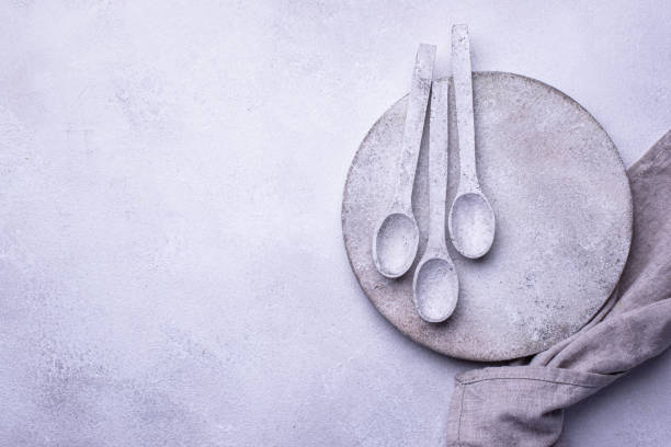 istock Handmade handcrafted concrete plates and bowls 1341690444