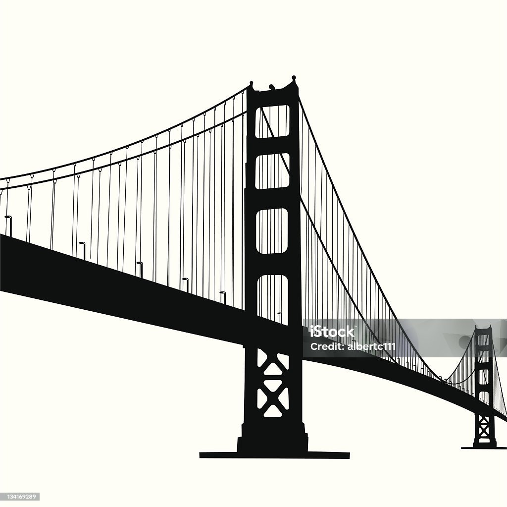 golden gate bridge - Lizenzfrei Golden Gate Bridge Vektorgrafik