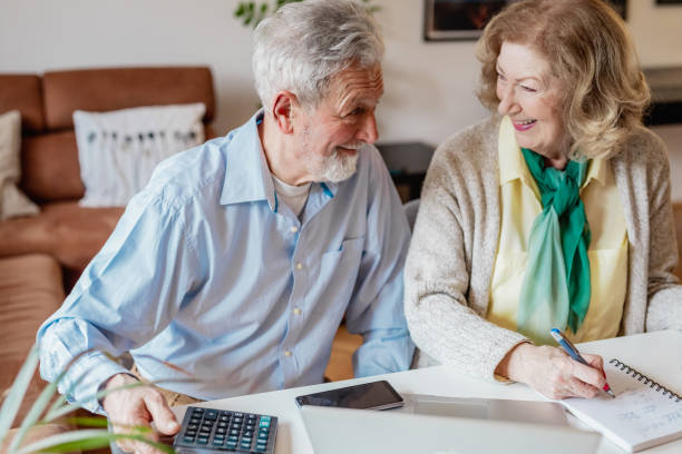 istock Seniors are planning home budget 1341695954
