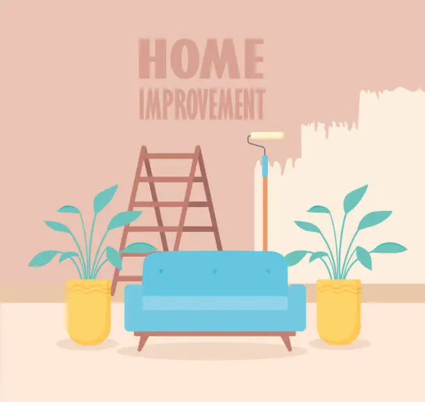 Vector illustration of home improvement related
