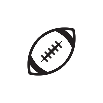 American football ball - vector icon isolated