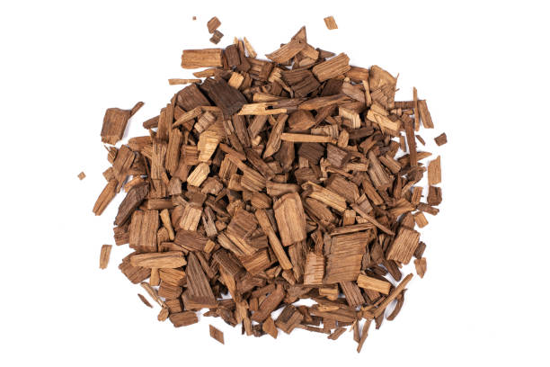 istock Wooden chips of oak 1341697126