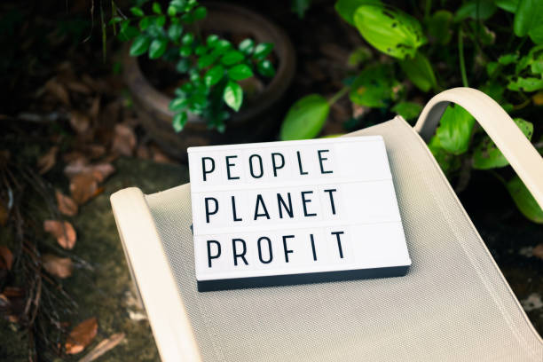 People Planet Profit stock photo