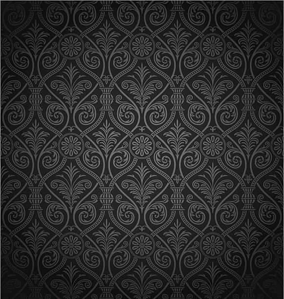 ilustrações de stock, clip art, desenhos animados e ícones de seamless gótica damascena padrão - backgrounds wallpaper pattern victorian style