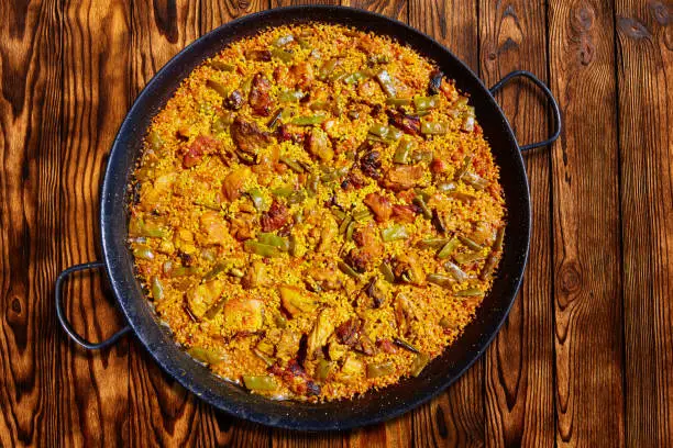 Paella from Spain rice recipe from Mediterranean