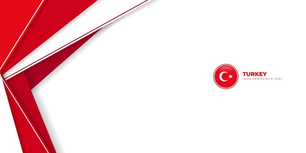 ilustrações de stock, clip art, desenhos animados e ícones de simple geometric on white background design. turkey independence day - tbl
