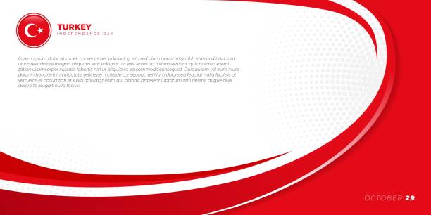 красно-белый абстрактный фоновый дизайн. день независимости турции - tbl stock illustrations