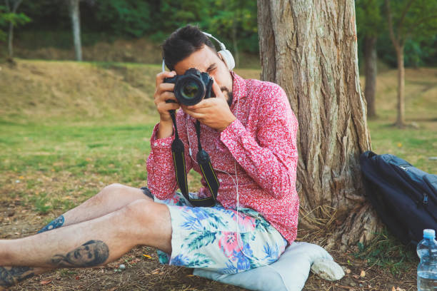 istock Photographer working in the forest 1341720257