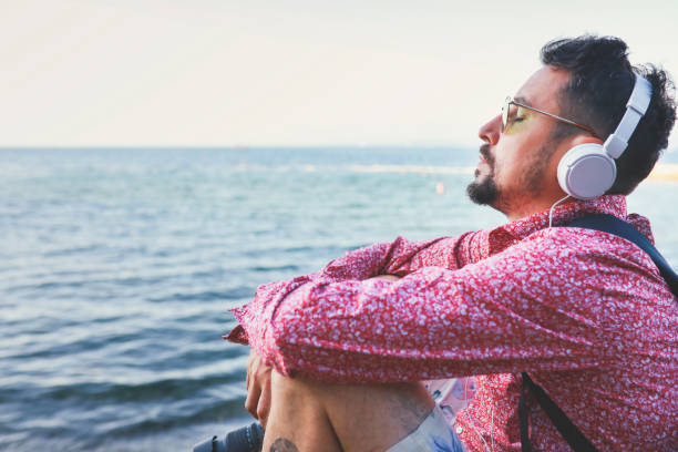istock Relax and meditation on the beach 1341720349