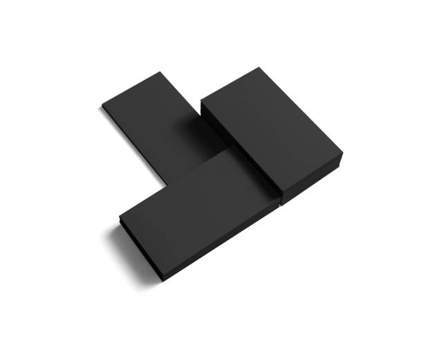istock Black business cards on white 1341721422