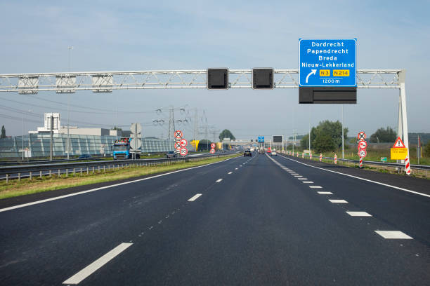 istock Traffic on Dutch highway A15, Dordrecht 1341723560
