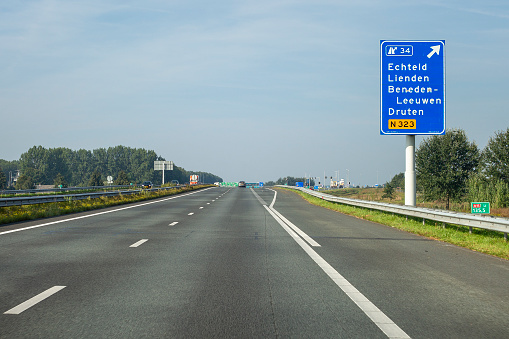 Traffic on Dutch highway A15, Echtelt