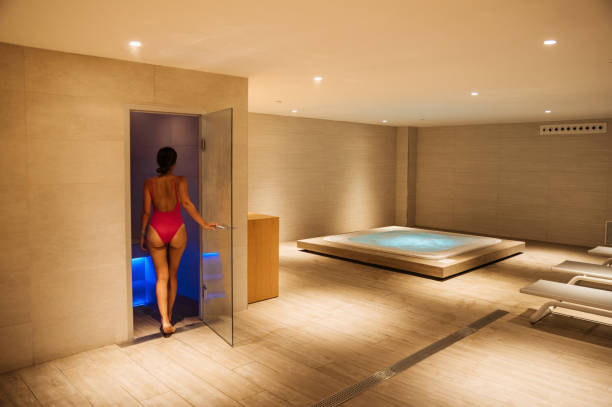 istock Slim woman in spa resort 1341727927