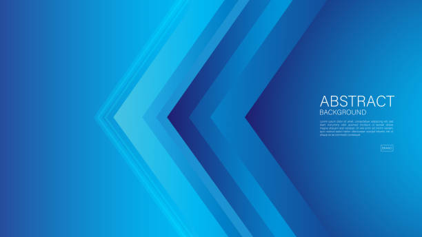 синий абстрактный фон, линии стрелок, геометрический вектор, графика, технологический цифровой шаблон, дизайн обложки, фон, баннер, веб-фон,  - backgrounds abstract blue background blue stock illustrations