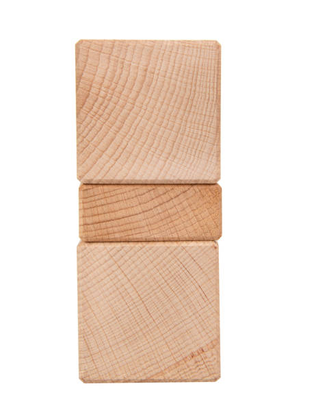 istock Wooden block cubes for creative isolated on the white background 1341732276