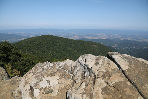 Hawksbill Summit at Shenandoah National Park\nHawksbill is Shenandoah’s highest peak at 4,051 ft.  It offers a magnificent 360-degree panoramic view of the Shenandoah Valley, the Blue Ridge Mountains, and the Virginia Piedmont.