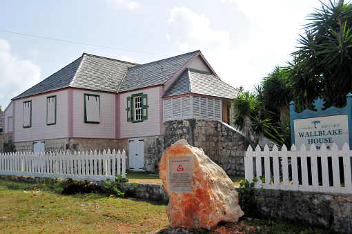 The Valley, Anguilla: House Wallblake is a former colonial sugar plantation. Built in 1787 by sugar planter Will Blake, it is believed to be the oldest structure on Island. Although destroyed by the French in the late 1790s , it was rebuilt by the British and is today fully restored. Its complex of kitchens, stables and its slave quarters are intact.