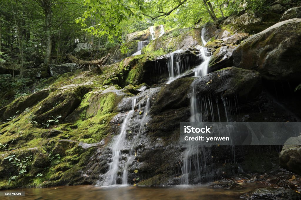 Dark Hollow Falls at Shenandoah National Park Virginia - US State Stock Photo
