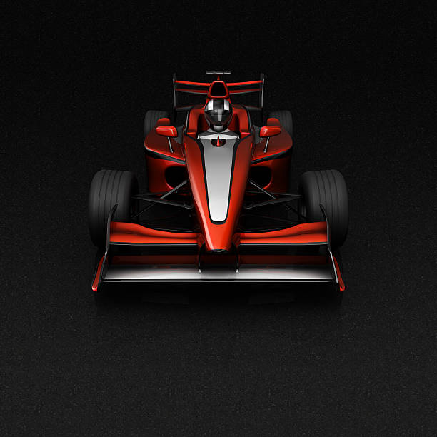istock 3D red open-wheel single-seater car race Car 134174702