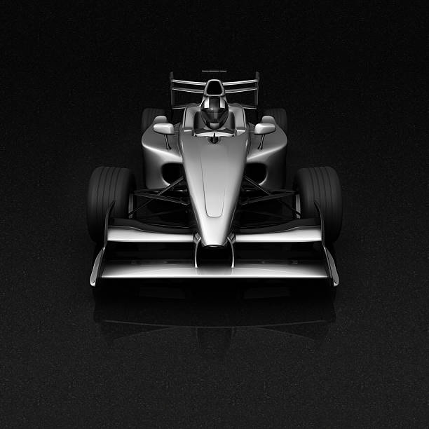 istock 3D white open-wheel single-seater car race Car 134174771