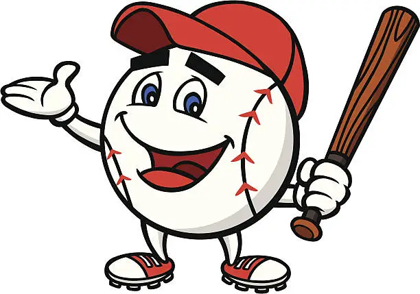 Vector illustration of Baseball Mascot