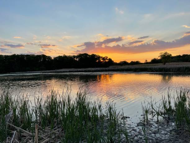istock Sunset over Rouge River in Scarborough 1341750194