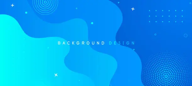 Vector illustration of Abstract blue gradient fluid wave background with geometric shape. Modern futuristic background. Can be use for landing page, book covers, brochures, flyers, magazines, any brandings, banners, headers, presentations, and wallpaper backgrounds