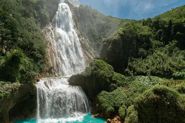 Photo of Bride´s veil waterfall in Chiapas, Mexico