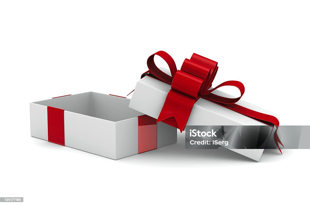 Blanco caja de regalo. Imagen 3D aislada - Foto de stock de 2012 libre de derechos