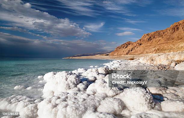 View Of Dead Sea Coastline Stock Photo - Download Image Now - Arabia, Beach, Beauty Treatment