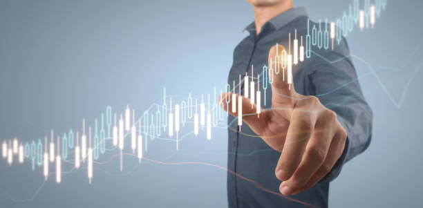 istock Businessman plan graph growth and increase of chart positive indicators 1341787966