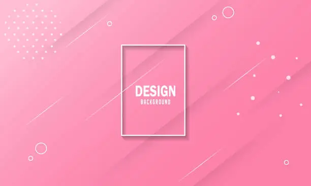 Vector illustration of Abstract Pink Modern Design with Geometric Shapes