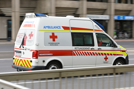 Red Cross Ambulance in Upper Austria, Austria, Europe