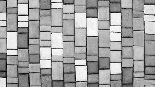 istock Black and white paving stones texture 1341797318