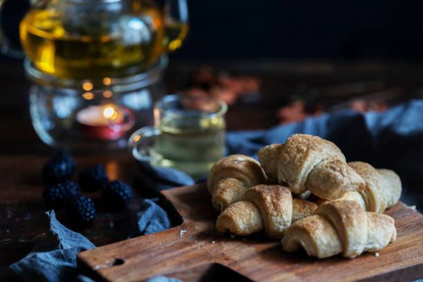 afternoon tea, with wholewheat croissant