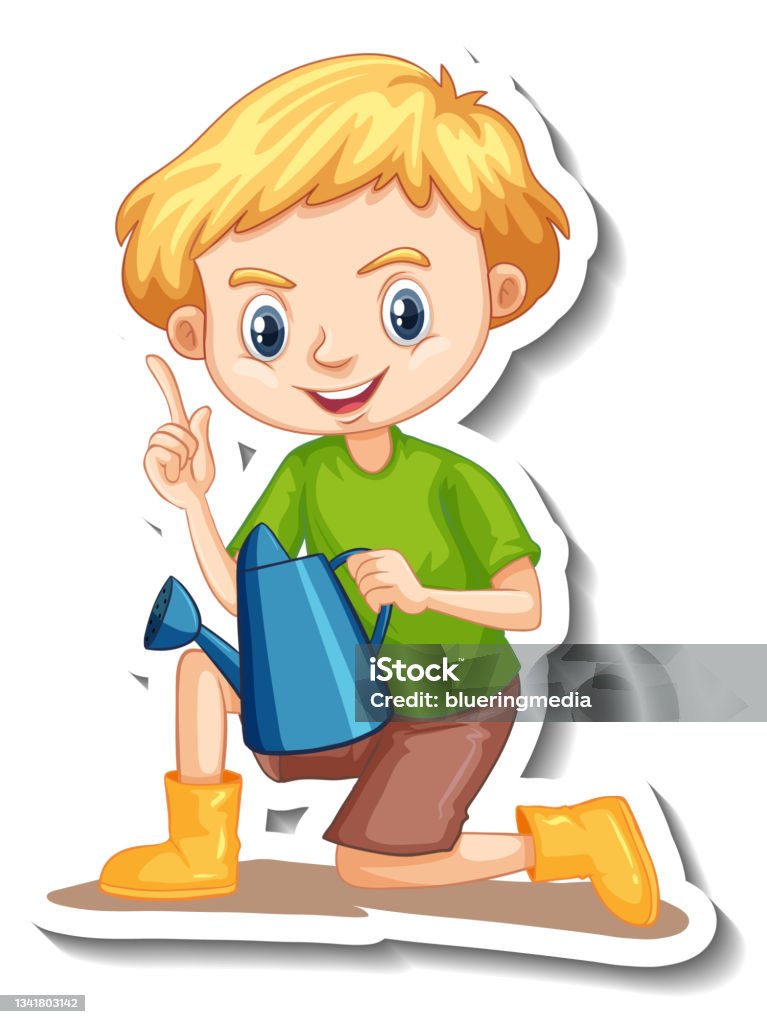 Ilustración de Un Niño Sosteniendo La Regarta Puede Pegar Un Personaje De Dibujos Animados y más Vectores Libres de Derechos de Adulto - iStock Ilustración de Un Niño Sosteniendo La Regarta Puede Pegar Un Personaje De Dibujos Animados y más Vectores Libres de Derechos de Adulto - iStock