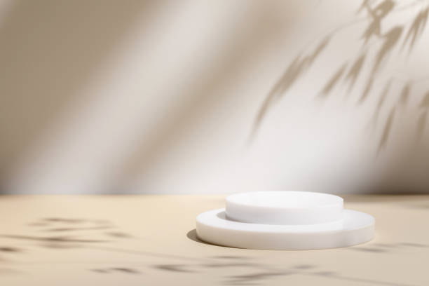 istock scene with circle podiums on beige background and shadows 1341803832