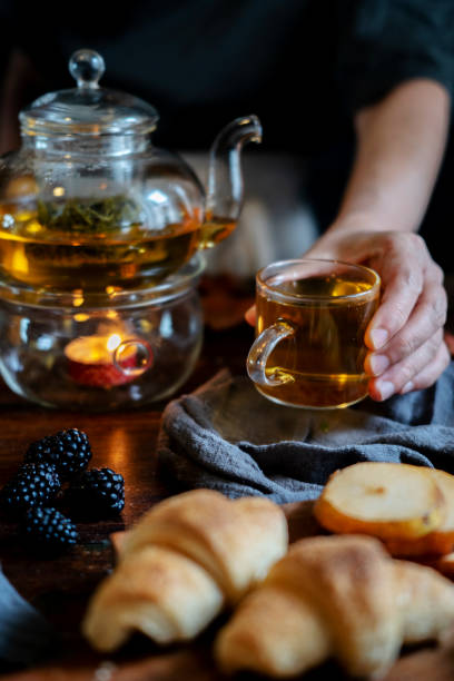 afternoon tea and pastry snack